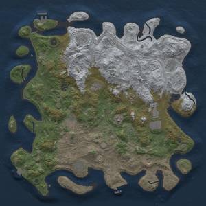 Thumbnail Rust Map: Procedural Map, Size: 4500, Seed: 251676342, 19 Monuments