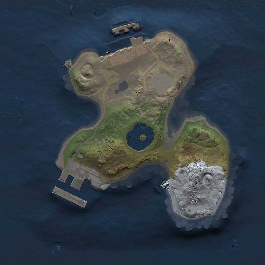 Rust Map: Procedural Map, Size: 1500, Seed: 958429871, 3 Monuments