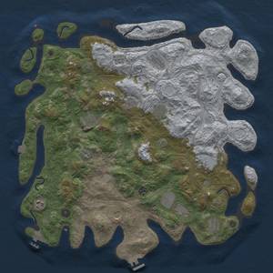 Thumbnail Rust Map: Procedural Map, Size: 4500, Seed: 1276227397, 19 Monuments