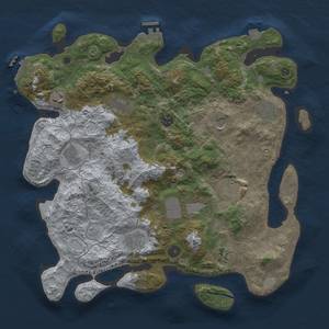 Thumbnail Rust Map: Procedural Map, Size: 4000, Seed: 149754525, 19 Monuments