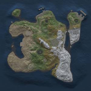 Thumbnail Rust Map: Procedural Map, Size: 2500, Seed: 1484783339, 10 Monuments