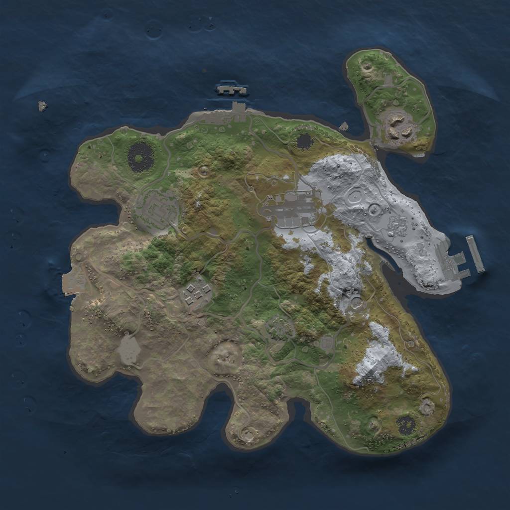 Rust Map: Procedural Map, Size: 2700, Seed: 40, 12 Monuments