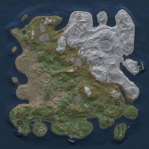 Thumbnail Rust Map: Procedural Map, Size: 4000, Seed: 345940016, 19 Monuments