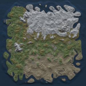 Thumbnail Rust Map: Procedural Map, Size: 6000, Seed: 37551, 19 Monuments