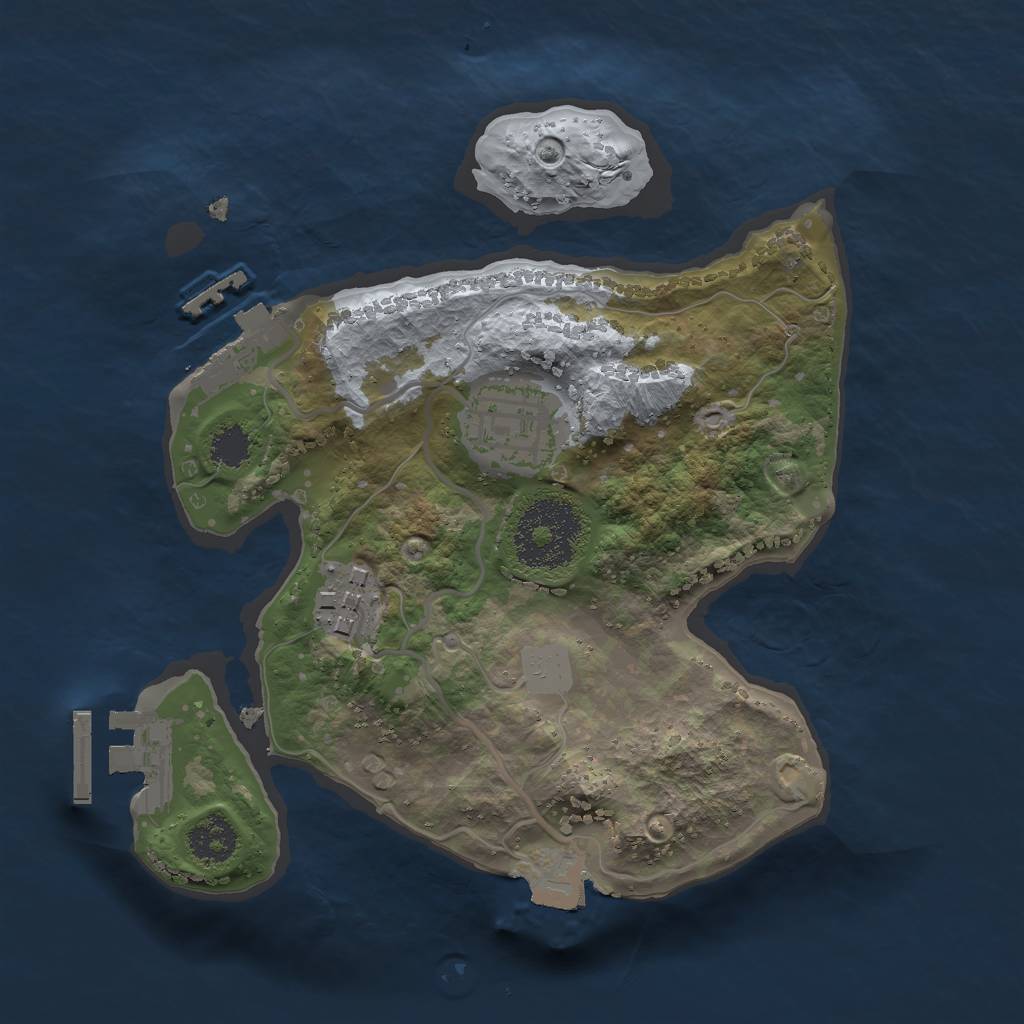 Rust Map: Procedural Map, Size: 2222, Seed: 5, 7 Monuments