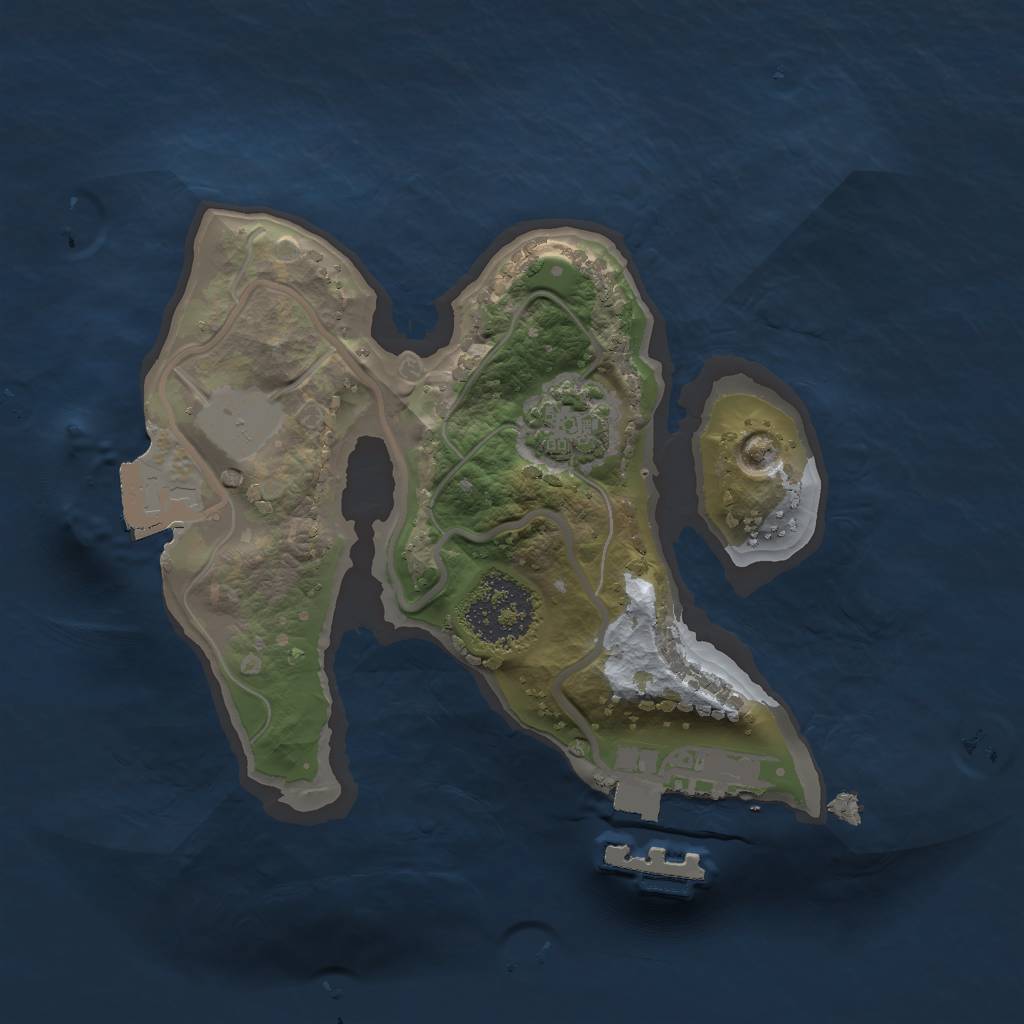 Rust Map: Procedural Map, Size: 1550, Seed: 1772517545, 5 Monuments