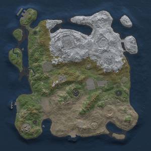 Thumbnail Rust Map: Procedural Map, Size: 3500, Seed: 1926194677, 17 Monuments