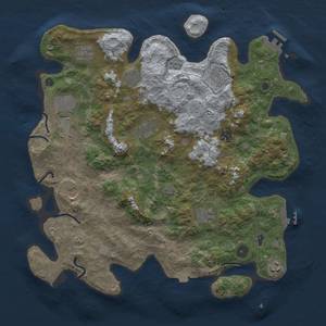 Thumbnail Rust Map: Procedural Map, Size: 4000, Seed: 640012854, 18 Monuments