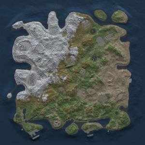 Thumbnail Rust Map: Procedural Map, Size: 4000, Seed: 184579537, 19 Monuments