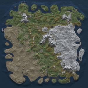 Thumbnail Rust Map: Procedural Map, Size: 6000, Seed: 281450433, 19 Monuments