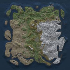 Thumbnail Rust Map: Procedural Map, Size: 4000, Seed: 11121973, 18 Monuments