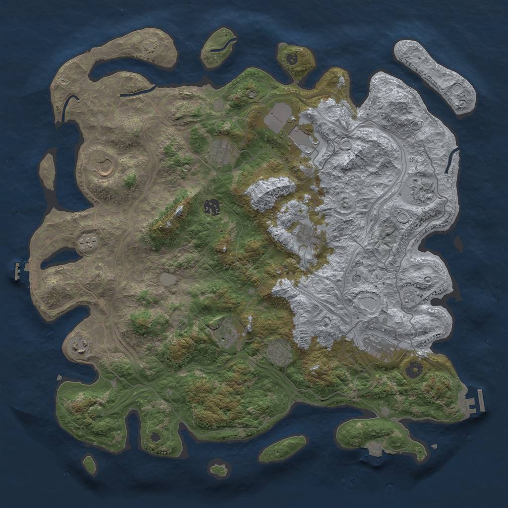 Rust Map: Procedural Map, Size: 4500, Seed: 97904718, 19 Monuments