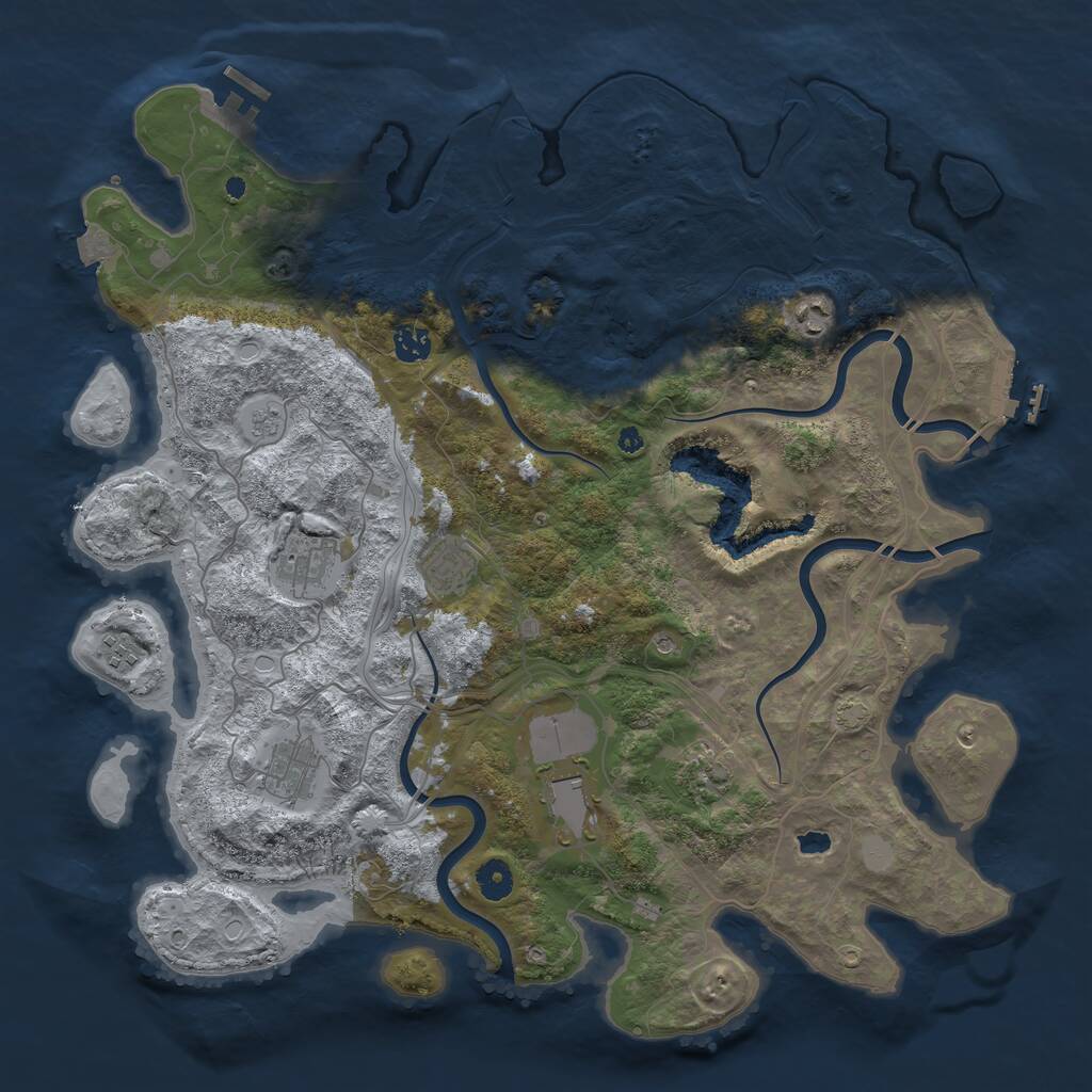 Rust Map: Procedural Map, Size: 4250, Seed: 811020752, 14 Monuments