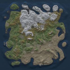 Thumbnail Rust Map: Procedural Map, Size: 4500, Seed: 387975557, 19 Monuments