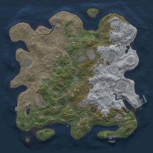 Thumbnail Rust Map: Procedural Map, Size: 4000, Seed: 1561, 19 Monuments