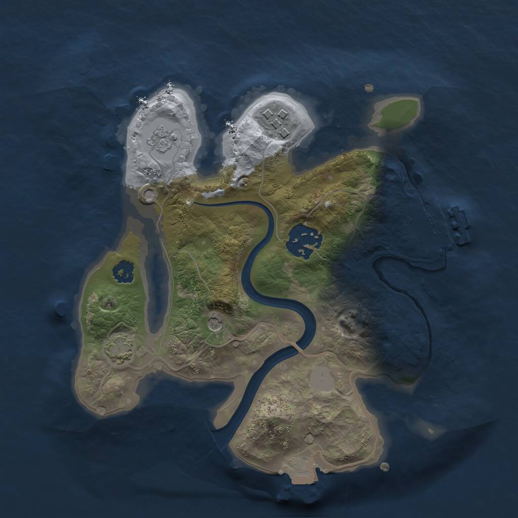 Rust Map: Procedural Map, Size: 2300, Seed: 1312412, 7 Monuments