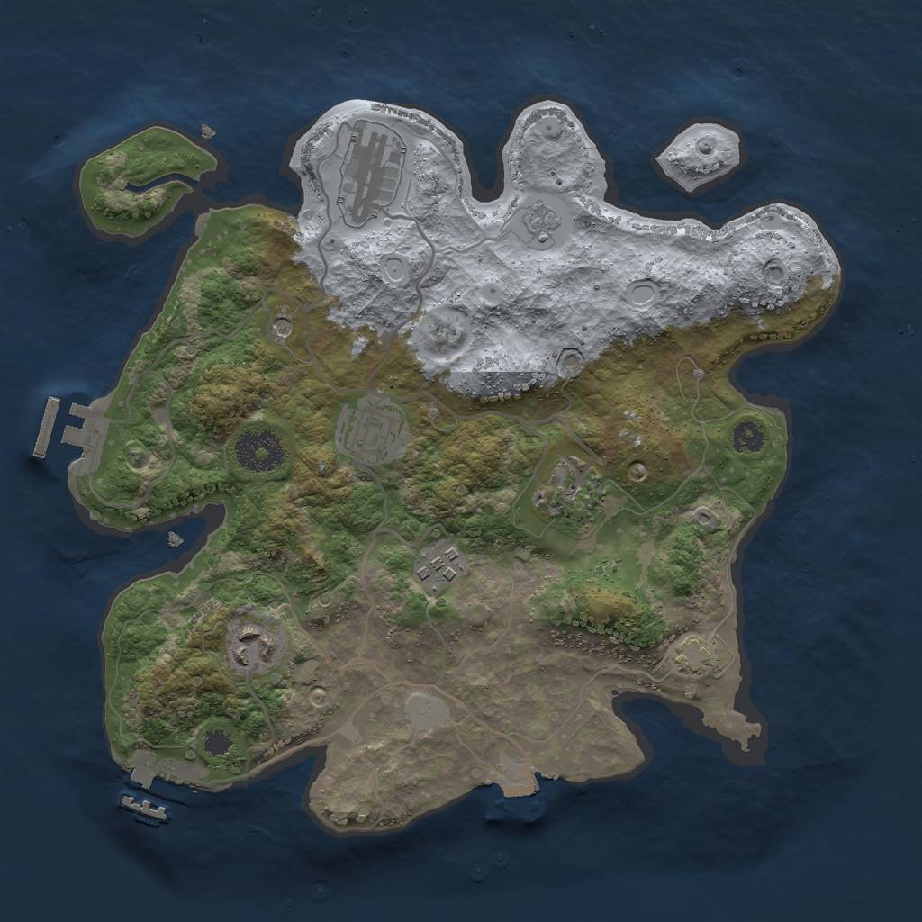 Rust Map: Procedural Map, Size: 3001, Seed: 11111, 13 Monuments