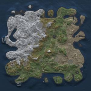 Thumbnail Rust Map: Procedural Map, Size: 4000, Seed: 1174638936, 18 Monuments