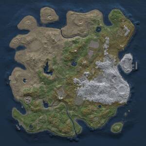 Thumbnail Rust Map: Procedural Map, Size: 4000, Seed: 2140077515, 16 Monuments