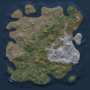 Thumbnail Rust Map: Procedural Map, Size: 4000, Seed: 2140077515, 19 Monuments