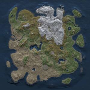 Thumbnail Rust Map: Procedural Map, Size: 4000, Seed: 1920082630, 12 Monuments