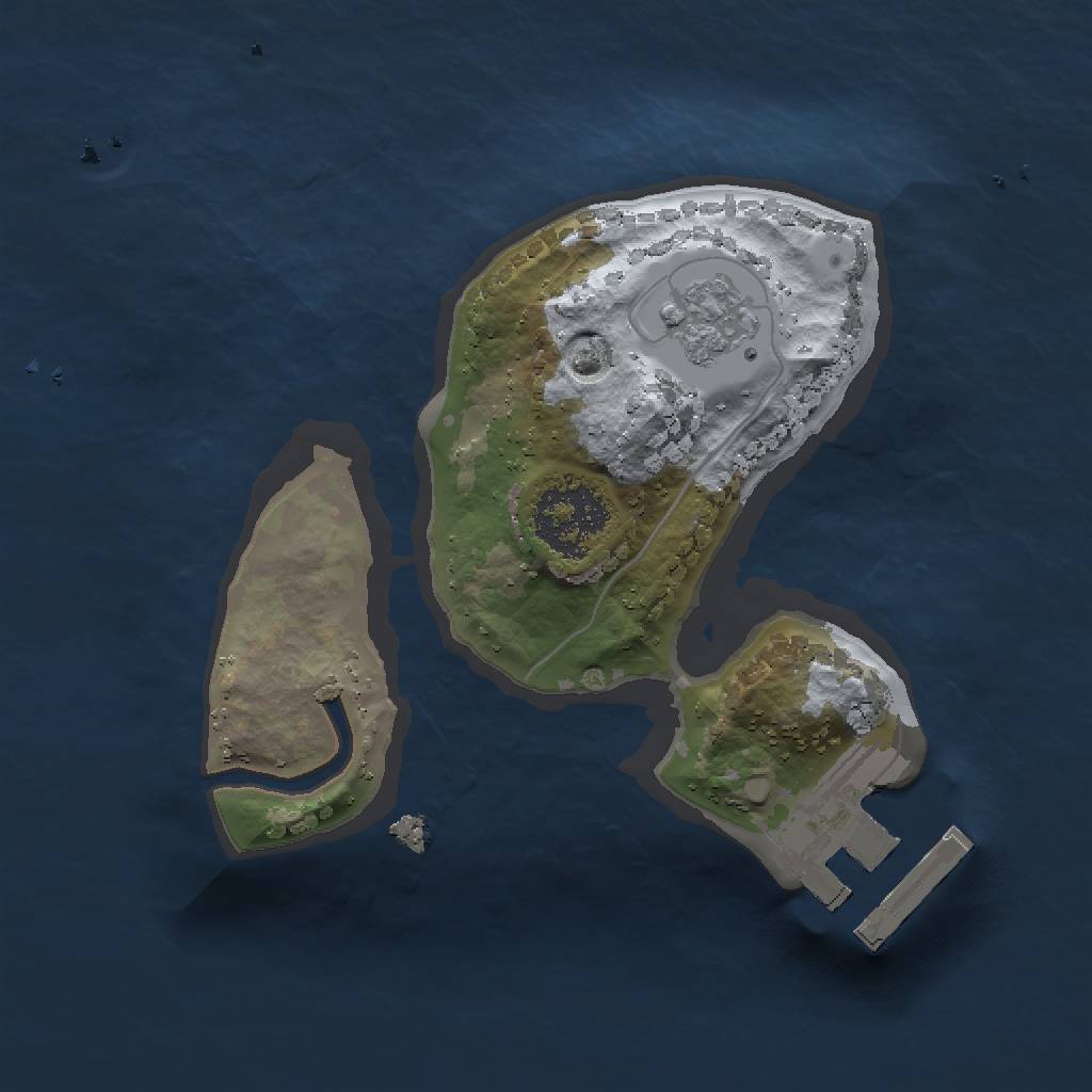 Rust Map: Procedural Map, Size: 1500, Seed: 244439142, 5 Monuments