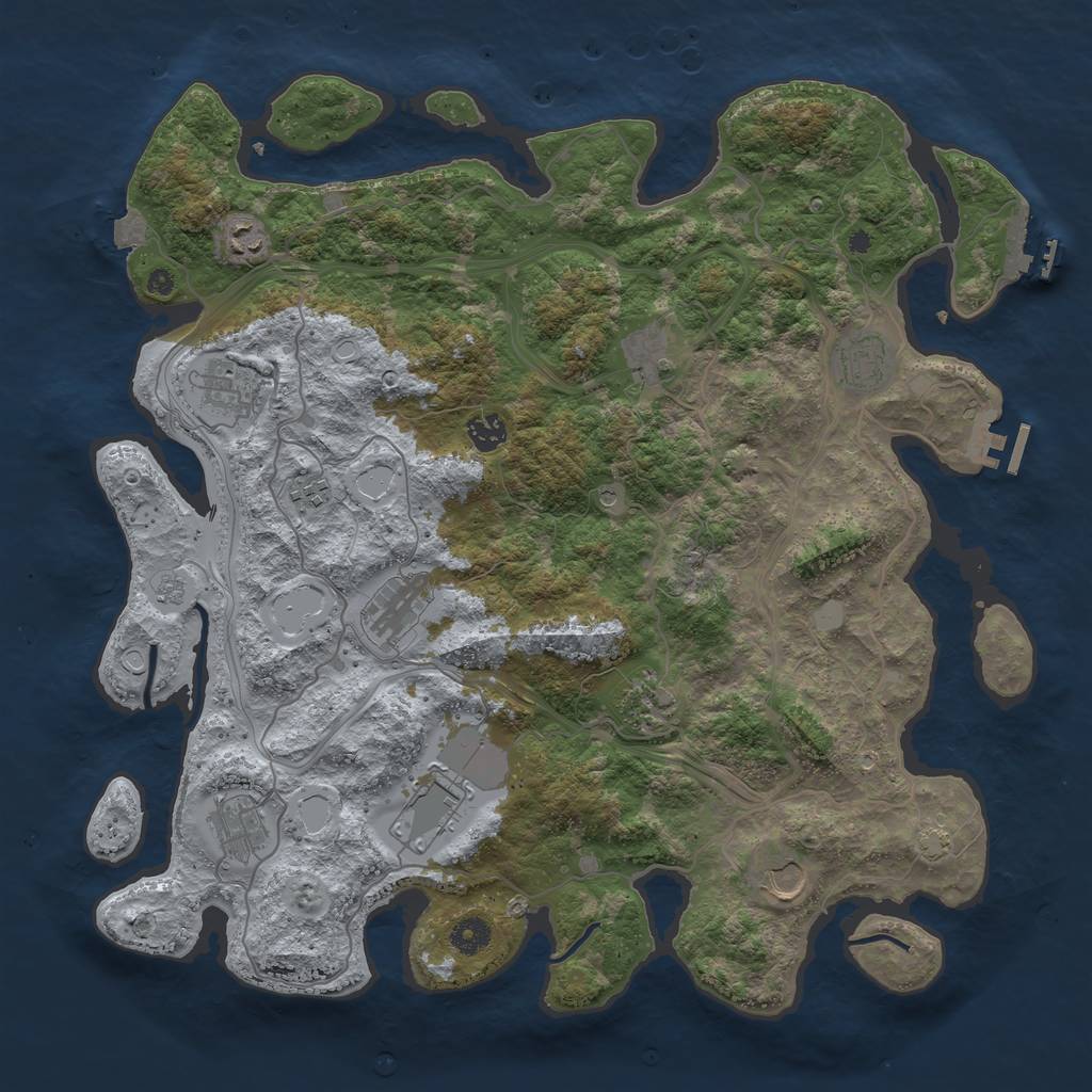 Rust Map: Procedural Map, Size: 4250, Seed: 82626, 19 Monuments