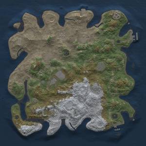 Thumbnail Rust Map: Procedural Map, Size: 4000, Seed: 107522164, 18 Monuments