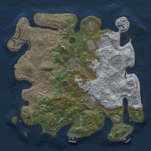 Thumbnail Rust Map: Procedural Map, Size: 4000, Seed: 1500726311, 19 Monuments