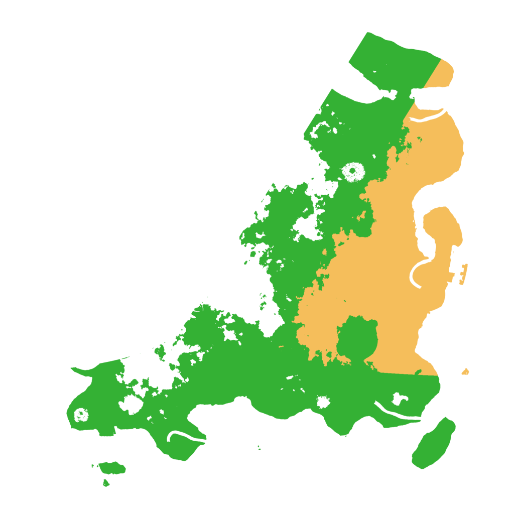 Biome Rust Map: Procedural Map, Size: 3650, Seed: 21