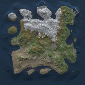 Thumbnail Rust Map: Procedural Map, Size: 3000, Seed: 32210, 10 Monuments