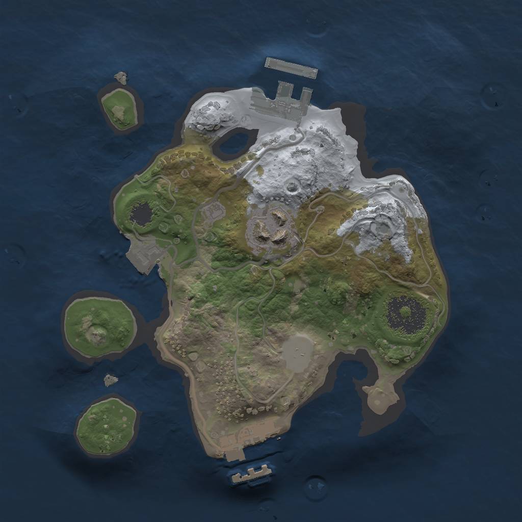 Rust Map: Procedural Map, Size: 2000, Seed: 1558711060, 6 Monuments