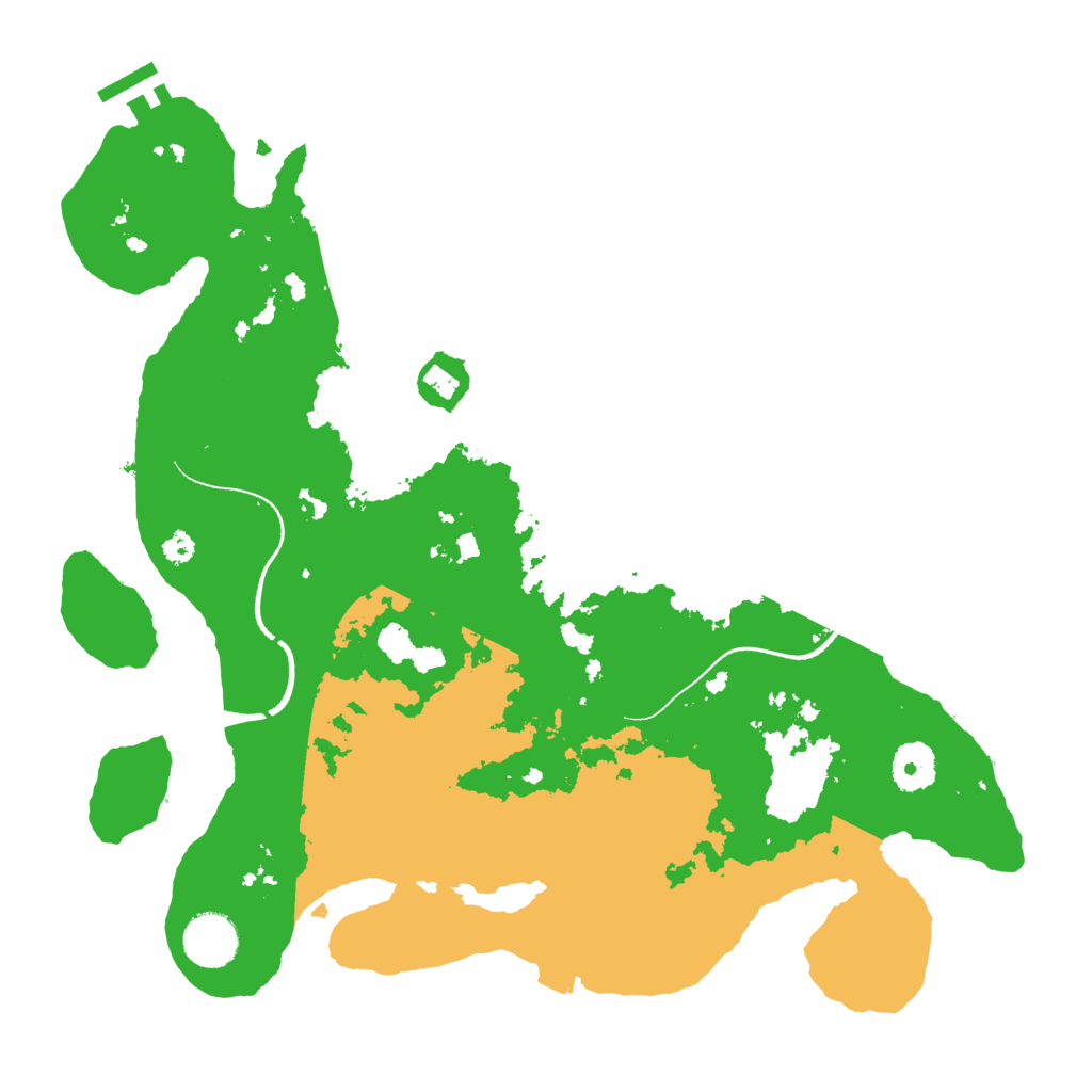 Biome Rust Map: Procedural Map, Size: 3500, Seed: 53490