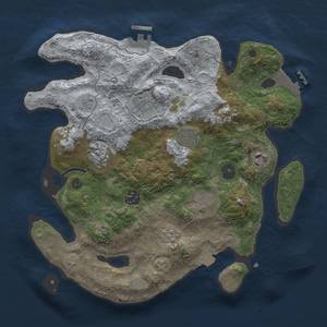 Thumbnail Rust Map: Procedural Map, Size: 3200, Seed: 1471039257, 14 Monuments