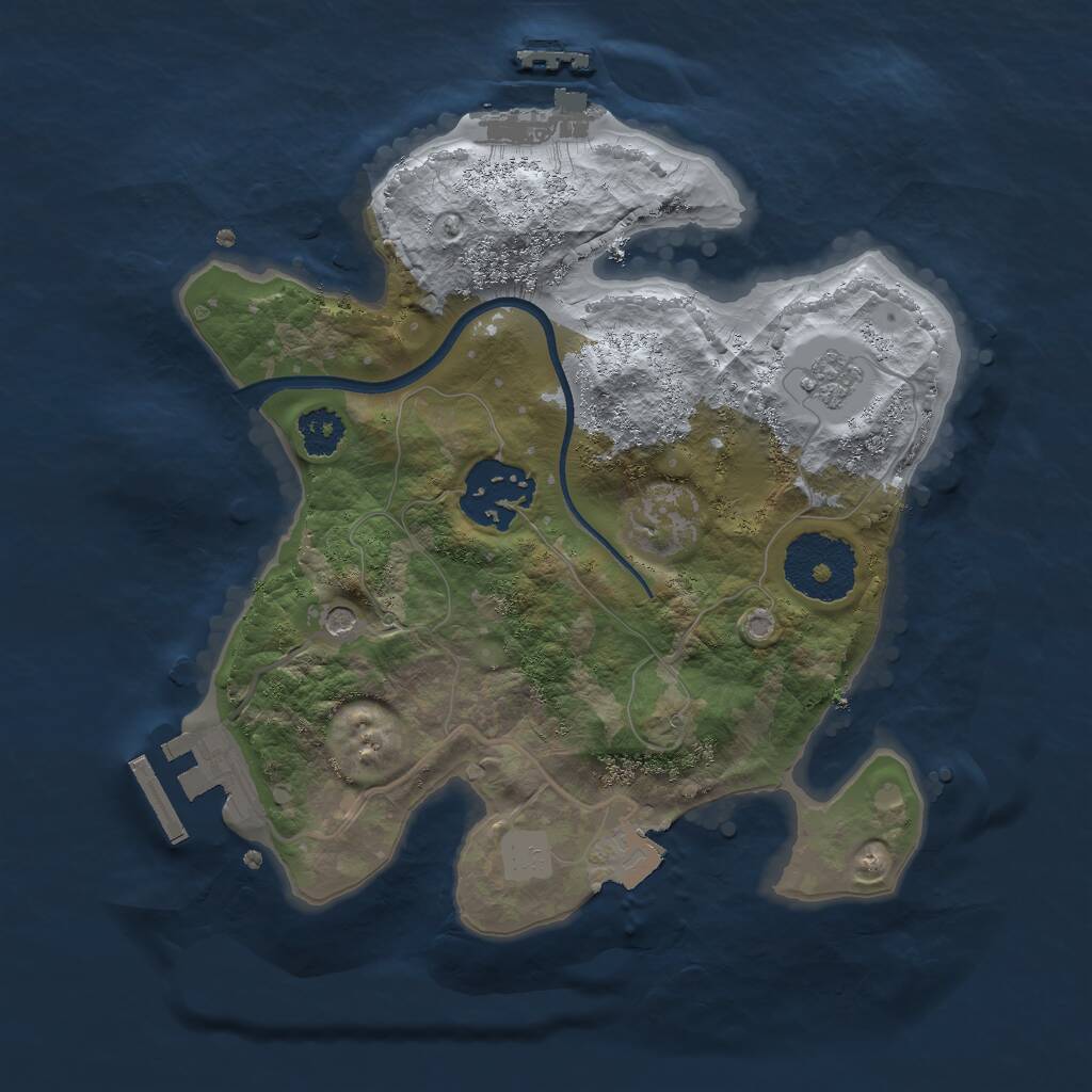 Rust Map: Procedural Map, Size: 2345, Seed: 777, 6 Monuments