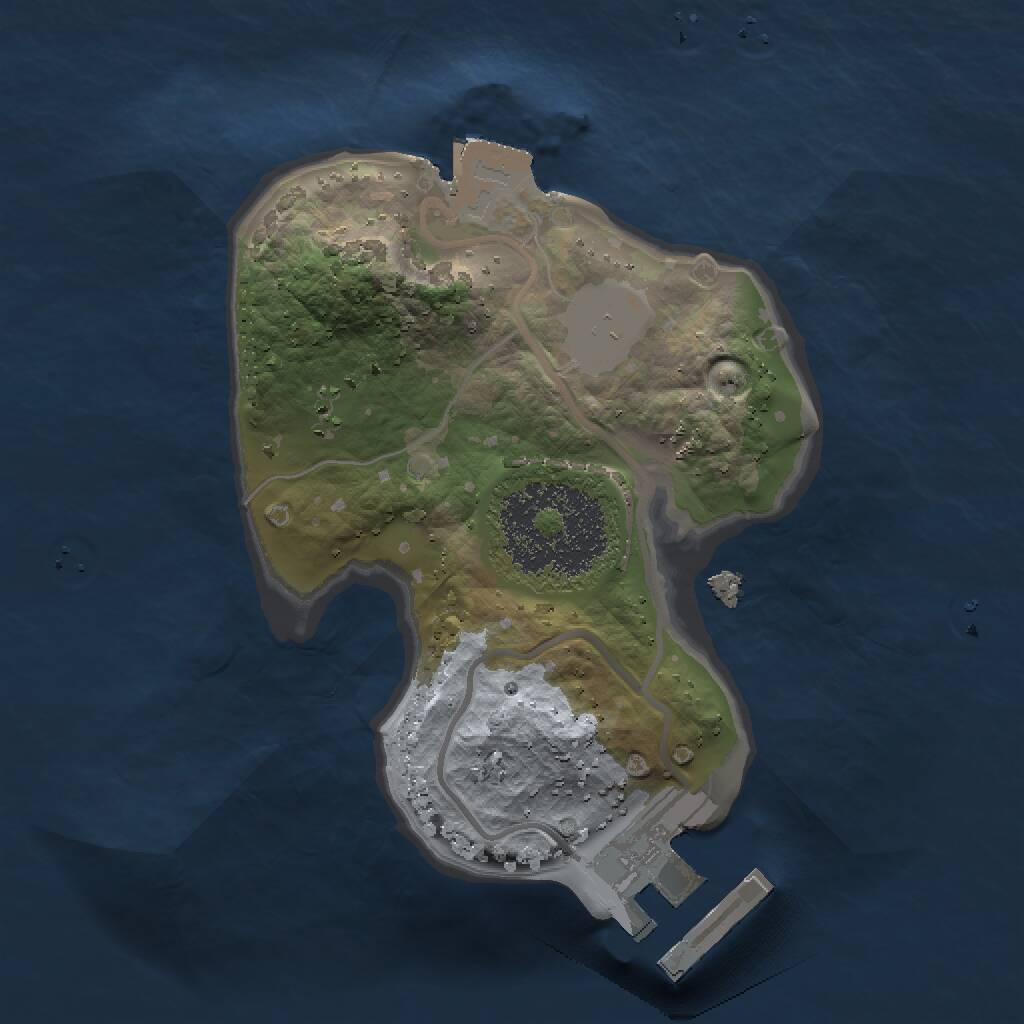 Rust Map: Procedural Map, Size: 1500, Seed: 549071904, 2 Monuments