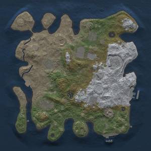 Thumbnail Rust Map: Procedural Map, Size: 3500, Seed: 439858209, 17 Monuments