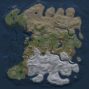 Thumbnail Rust Map: Procedural Map, Size: 4250, Seed: 369828586, 16 Monuments