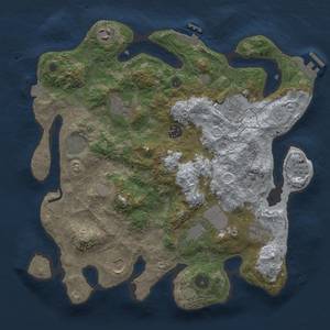 Thumbnail Rust Map: Procedural Map, Size: 3500, Seed: 1846618920, 17 Monuments