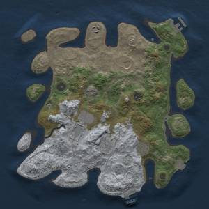 Thumbnail Rust Map: Procedural Map, Size: 3500, Seed: 319932028, 15 Monuments