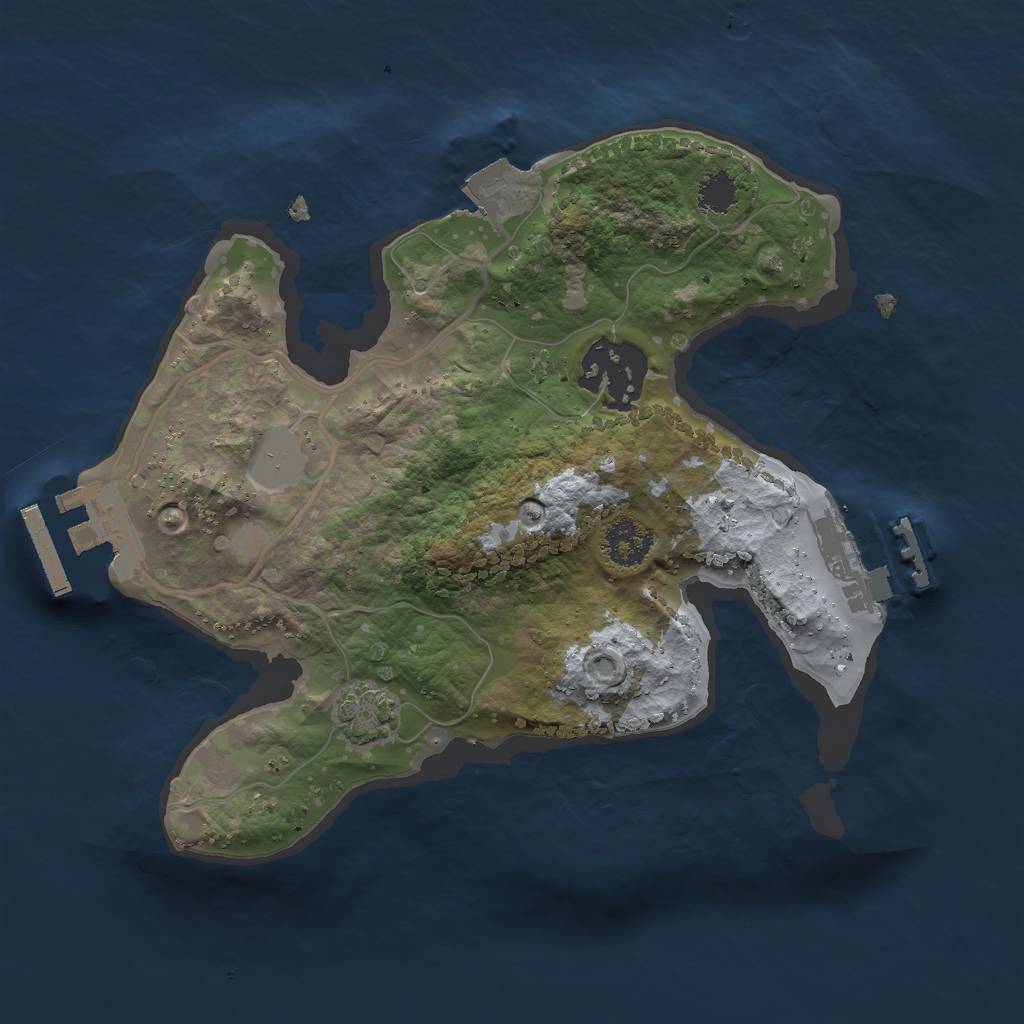 Rust Map: Procedural Map, Size: 2200, Seed: 1145141919, 7 Monuments