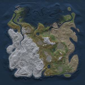 Thumbnail Rust Map: Procedural Map, Size: 3850, Seed: 583901947, 16 Monuments
