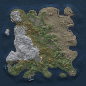 Thumbnail Rust Map: Procedural Map, Size: 3600, Seed: 628827326, 17 Monuments