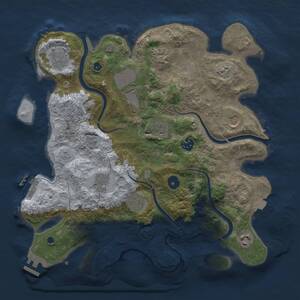 Thumbnail Rust Map: Procedural Map, Size: 3600, Seed: 628827326, 16 Monuments