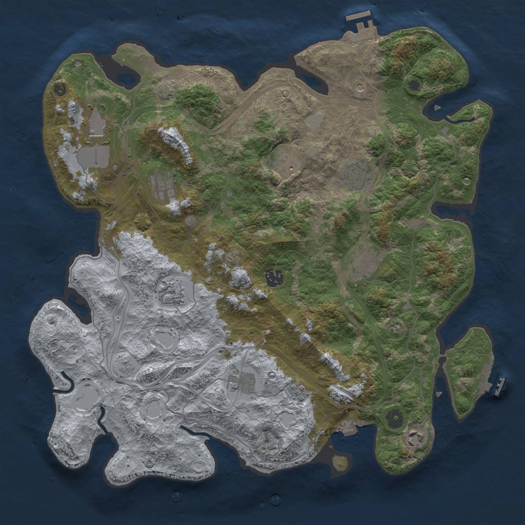 Rust Map: Procedural Map, Size: 4250, Seed: 94, 18 Monuments