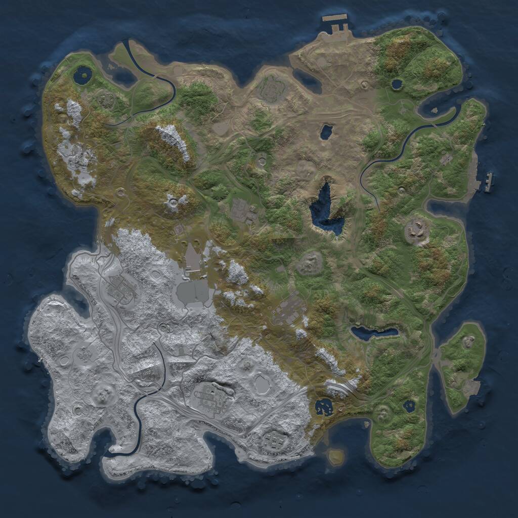 Rust Map: Procedural Map, Size: 4250, Seed: 94, 16 Monuments
