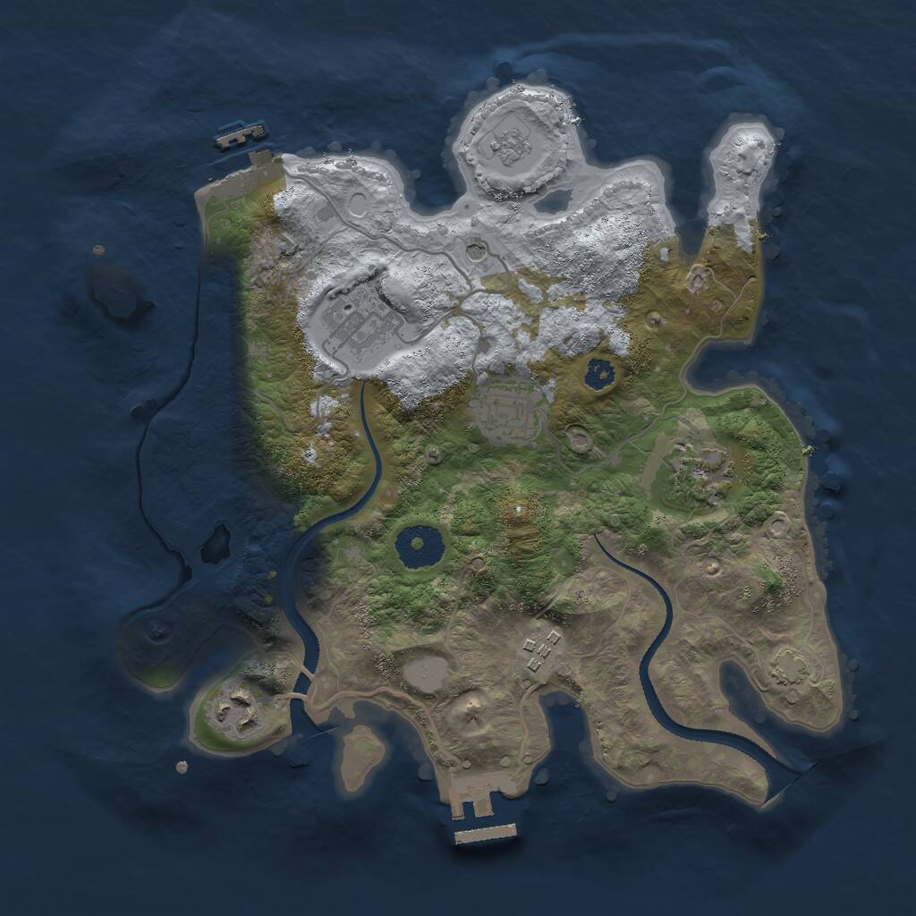 Rust Map: Procedural Map, Size: 3000, Seed: 89959, 11 Monuments