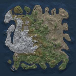 Thumbnail Rust Map: Procedural Map, Size: 4000, Seed: 1718632567, 18 Monuments