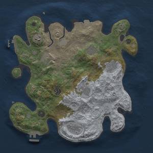 Thumbnail Rust Map: Procedural Map, Size: 3250, Seed: 48965, 15 Monuments