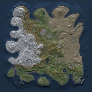 Thumbnail Rust Map: Procedural Map, Size: 3500, Seed: 759136737, 14 Monuments